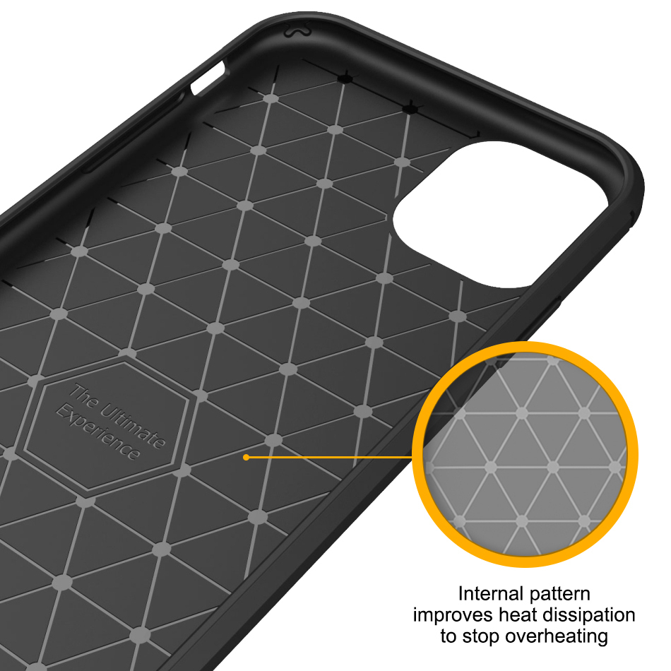 Flexi Slim Carbon Fibre Case for Apple iPhone 11 - Brushed Black